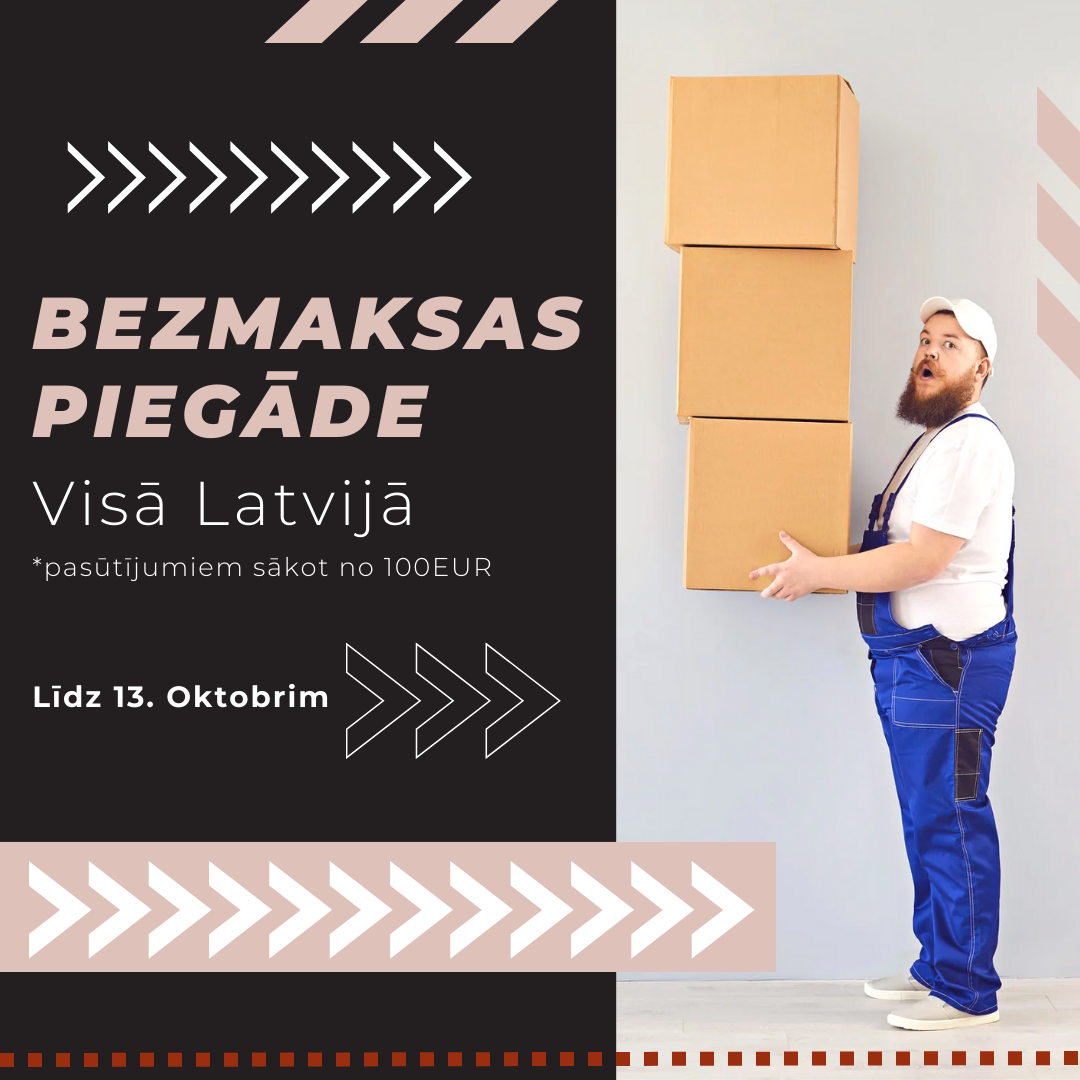 You are currently viewing Bezmaksas piegāde visā Latvijā līdz 13.10. – Iepērcies bez rūpēm!